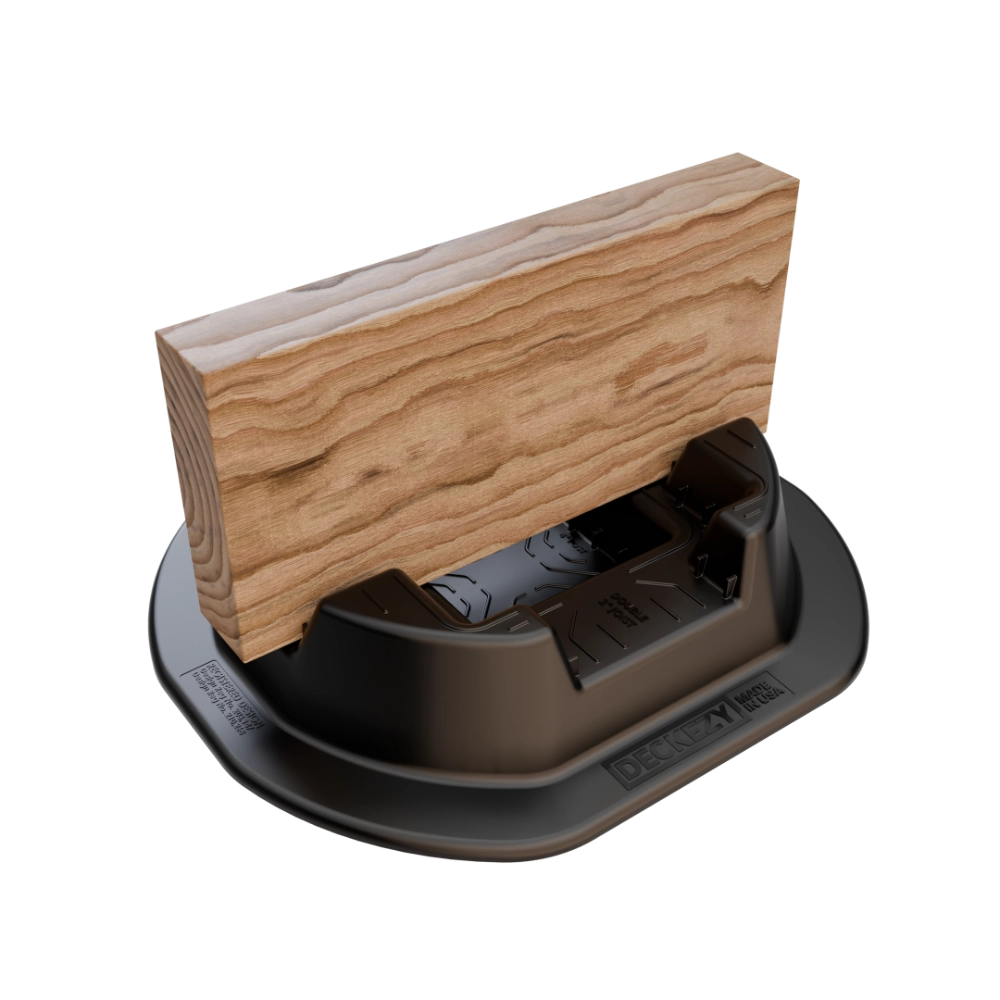 Single 2 inch joist seated in a DeckEzy Foundation Block