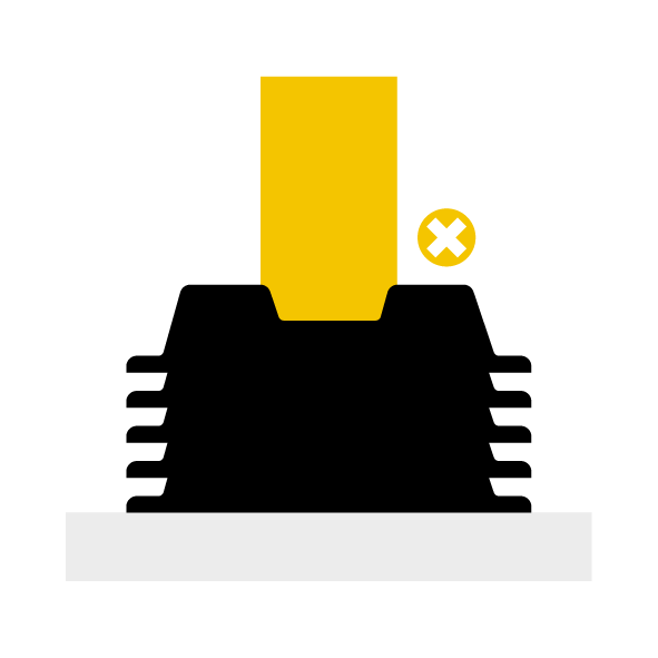 Stacked blocks marked as not permitted