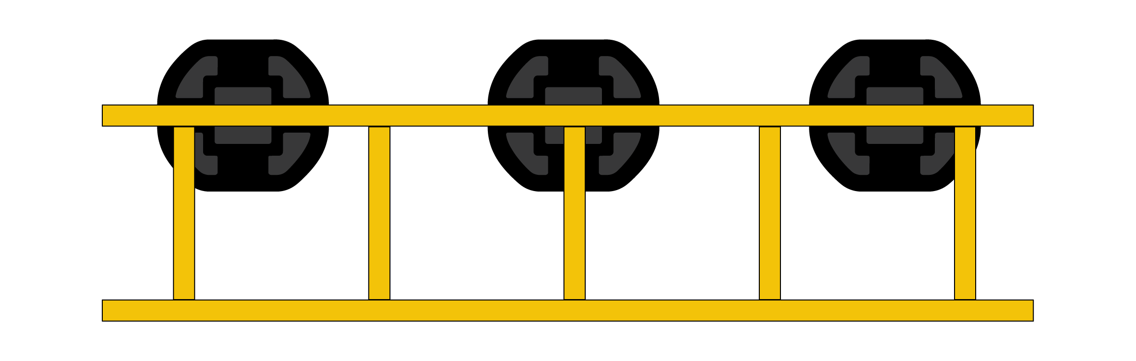 Diagram showing a cantilevered rim joist supported by perpendicular blocking